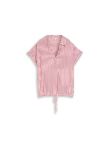 Tom Tailor Halbarmbluse in cozy pink white stripe