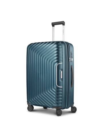 Redolz Essentials 01 4 Rollen Trolley M 66 cm mit Dehnfalte in blue metallic