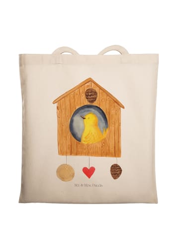 Mr. & Mrs. Panda Tote Bag Vogelhaus Home ohne Spruch in Creme