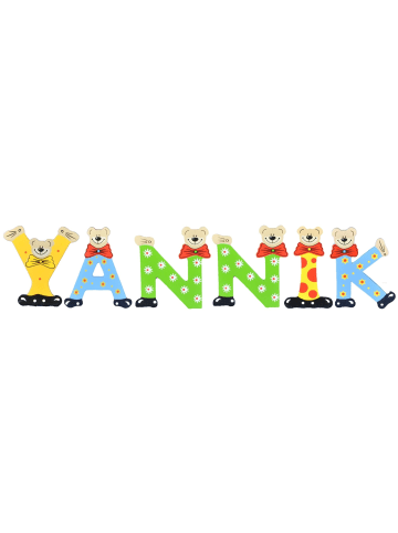 Playshoes Deko-Buchstaben "YANNIK" in bunt