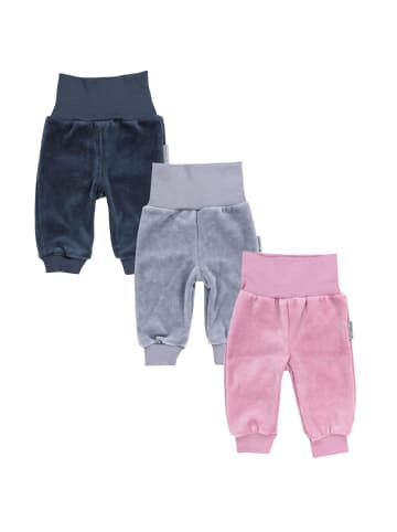 TupTam Baby Mädchen Nicki Hose 3er Pack in rosa/grau