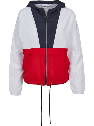 Urban Classics Urban Classics Damen Ladies 3-Tone Oversize Windbreaker in navy/white/fire red