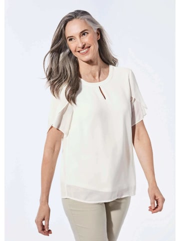 GOLDNER Bluse mit aufregender Ärmellösung in cremeweiß