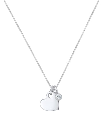 Elli DIAMONDS  Halskette 925 Sterling Silber Herz in Silber