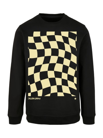 F4NT4STIC Sweatshirt Wavy Schach Muster in schwarz