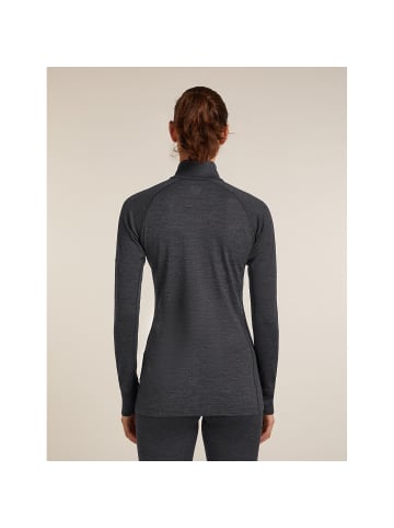 icebreaker Unterhemd Wo Merino 260 ZoneKnit LS Half in Schwarz011