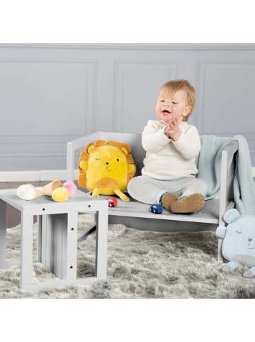 roba Kinder-Wendehocker, höhenverstellbar, Landhausstil, grau