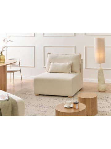 Beliani Sofaelement NERBO in Weiß/Braun - (W) 100 x (H) 97 x (L) 106 cm