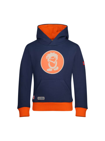 Trollkids Hoodie Pullover mit Kapuze "Troll" in Mystikblau/Hellorange