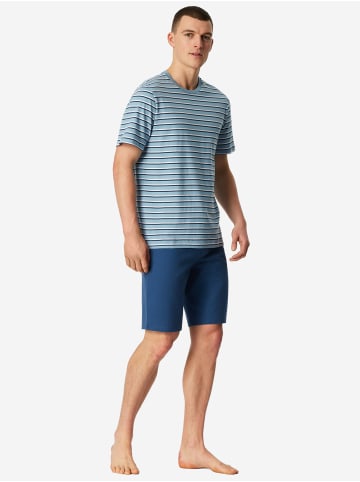 Schiesser Pyjama Casual in pacific blue