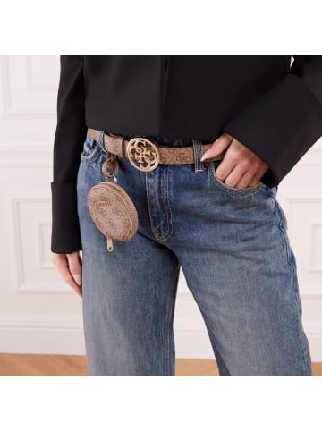 Guess Gift Belt + Keyring Latte Logo in brown