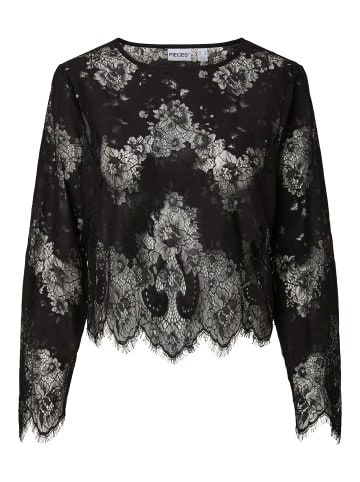 Pieces Oberteil mit langen Ärmeln in Black