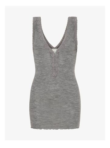 Seamless Basic Top Woollen in Grey Melange