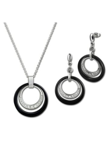 Amello Schmuckset Silber Edelstahl (Stainless Steel)