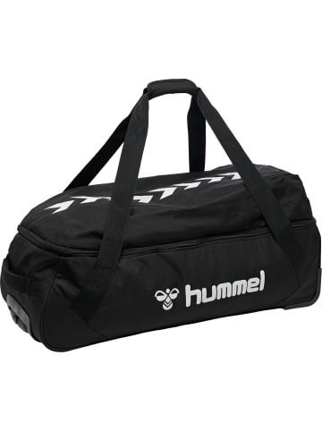 Hummel Trolleytasche Reisetasche S-L mit Rollen Trainingstasche CORE in Schwarz