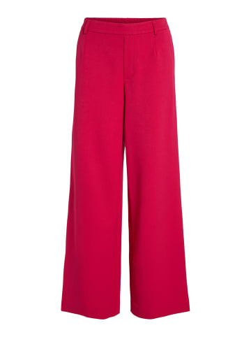 Vila Stoff Hose High Waist Wide Leg VIVARONE in Rot-3