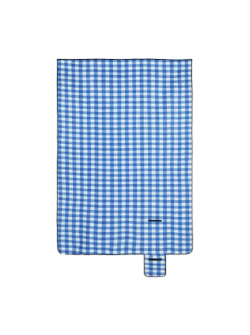 relaxdays Picknickdecke in Blau/ Weiß - 200 x 300 cm