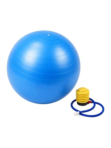relaxdays Gymnastikball in Blau - Ø 65 cm