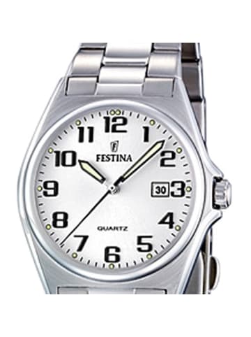 Festina Analog-Armbanduhr Festina Klassik silber mittel (ca. 31mm)