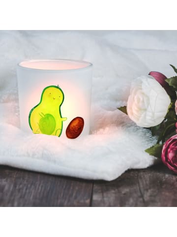 Mr. & Mrs. Panda Windlicht Avocado Kern rollt ohne Spruch in Transparent