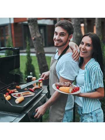 relaxdays 40 x Grillschale in Silber - (B)34 x (T)22 cm