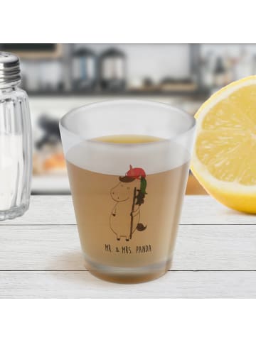 Mr. & Mrs. Panda Schnapsglas Einhorn  ohne Spruch in Transparent