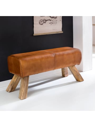 FineBuy Sitzbänk in Braun / Mango / 90x30x43