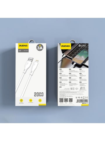 Wisam® Dudao USB/Lightning Kabel 3A 2m – Weiß
