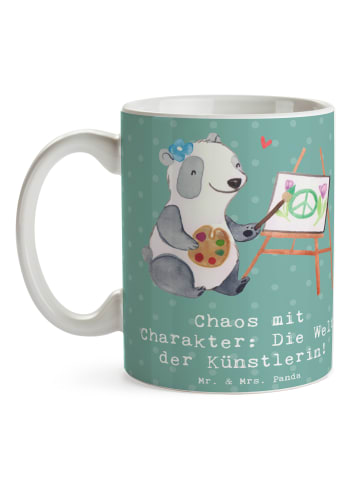 Mr. & Mrs. Panda Mug Künstlerin Chaos mit Spruch in Meeresbrise