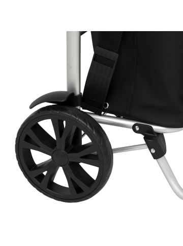 5five Simply Smart Einkaufswagen auf 2 Rädern, verstellbar in Schwarz, (B) 36 x (H) 97 x (L) 45 cm