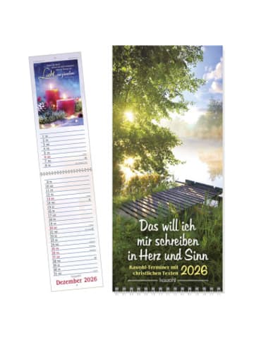 Kawohl Kalender - Das will ich mir schreiben in Herz und Sinn 2026