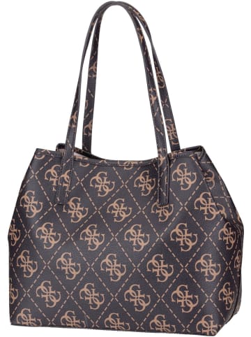 Guess Shopper Vikky Tote Maxi Q Logo in Brown Logo