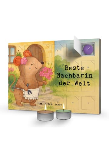 Mr. & Mrs. Panda adventskalender mit kerzen Maus Beste Nachbarin... in Weiß