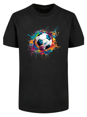 F4NT4STIC T-Shirt Fußball Bunt Splash in schwarz