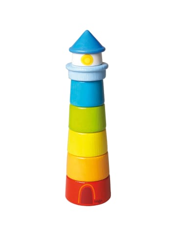 Haba Stapelspielzeug Stapelspiel Leuchtturm in mehrfarbig