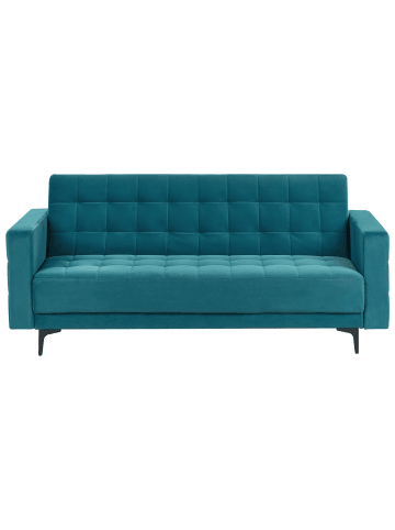Beliani 3-Sitzer Sofa ABERDEEN in Blau/Schwarz - (W) 186 x (H) 83 x (L) 88 cm