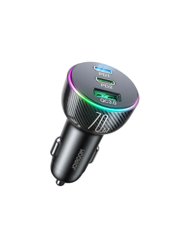 COFI 1453 Joyroom Autoladegerät 70W mit 3 Anschlüssen: USB, 2 x USB in Schwarz