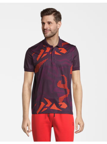 Joy Sportswear Poloshirt Gentleman's Style Polo Shirt AOP in plum print 1