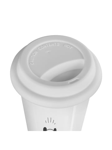 Mr. & Mrs. Panda Thermobecher To Go Panda Dankeschön mit Spruch in Weiß