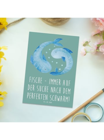 Mr. & Mrs. Panda bildkarte Fische Schwarm mit Spruch in Meeresbrise