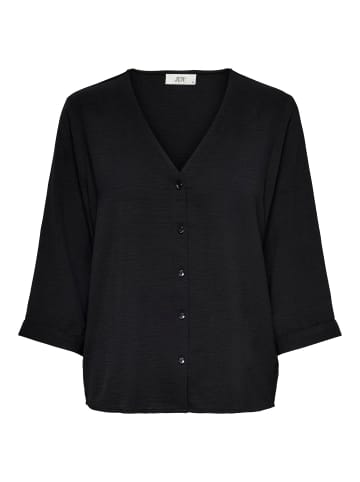 JACQUELINE de YONG Leichtes Crepe Hemd Blusen Shirt Basic Top Oberteil JDYLION in Schwarz-3