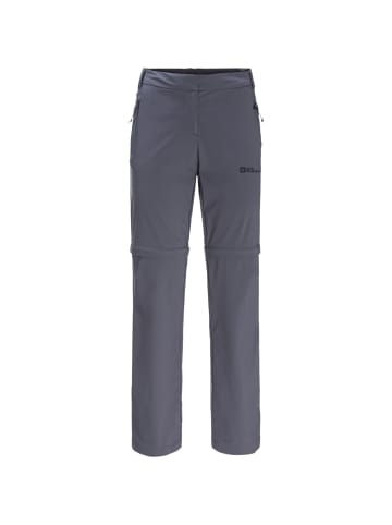 Jack Wolfskin Zip-Off Hose/Wanderhose/Funktionshose/Wanderhose GLASTAL ZIP OFF PANTS W in Grau