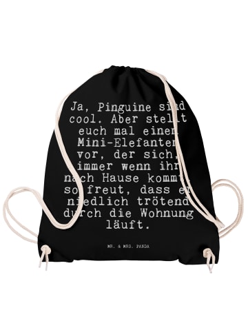 Mr. & Mrs. Panda wander rucksack Ja, Pinguine sind cool.... mit ... in Schwarz