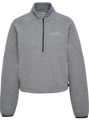 Hummel Trainingsjacke "Tech Fleece Boxy Half Zip" in Grau
