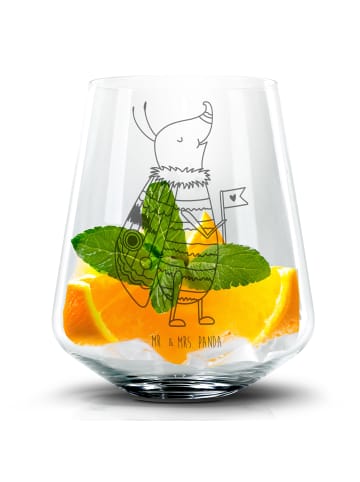 Mr. & Mrs. Panda Cocktail Glas Nachtfalter Fähnchen ohne Spruch in Transparent