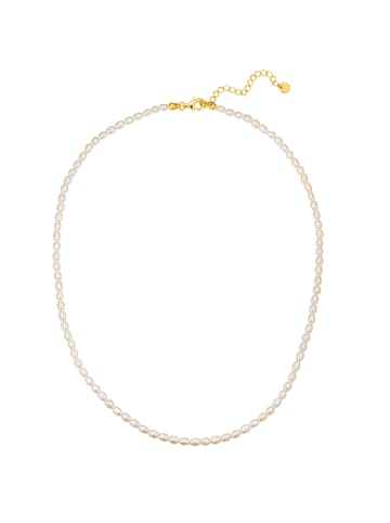 Glanzstücke München Kette aus Sterling Silber mit Süßwasser-Zuchtperle in weiß