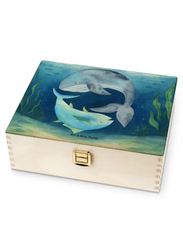 Mr. & Mrs. Panda Teebox Walfisch Thunfisch Design ohne Spruch in Weiß