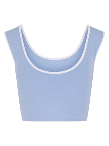 Urban Classics Urban Classics Cropped T-Shirts in powderblue/white+blushedrose/white