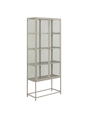 ebuy24 Vitrinenschrank Seaford Grau 77 x 35 cm