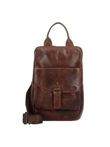 Greenburry Rugged Umhängetasche Leder 23 cm in brown